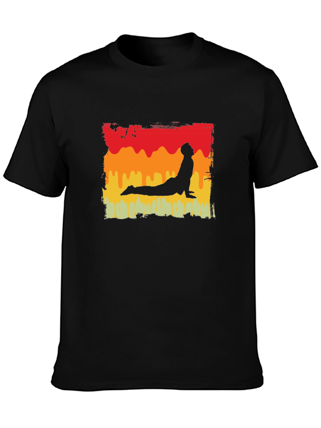 Yoga Pose Graphic Tee - Retro Style