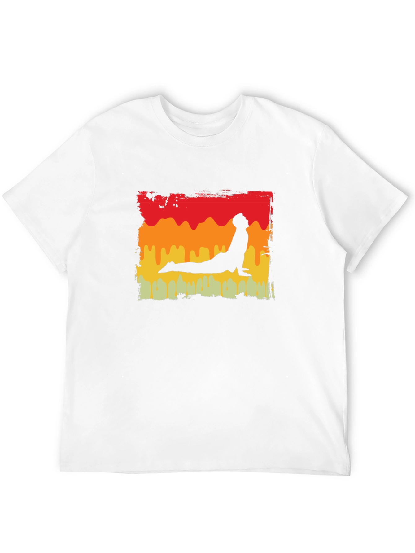 Yoga Pose Graphic Tee - Retro Style