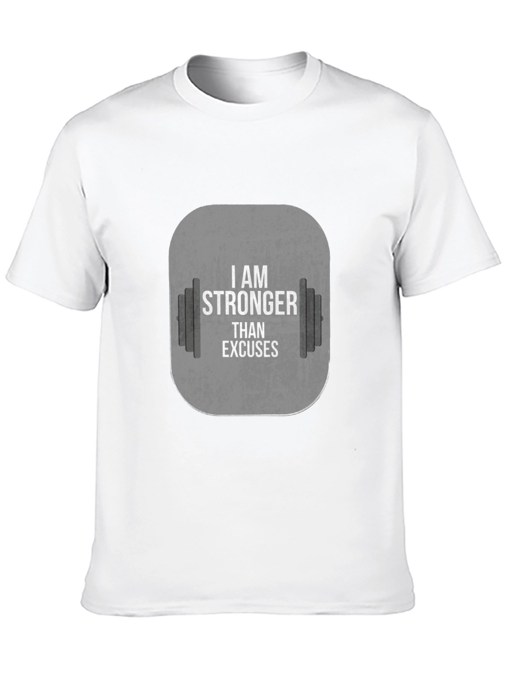 I Am Stronger Than Excuses Black Gym T-Shirt