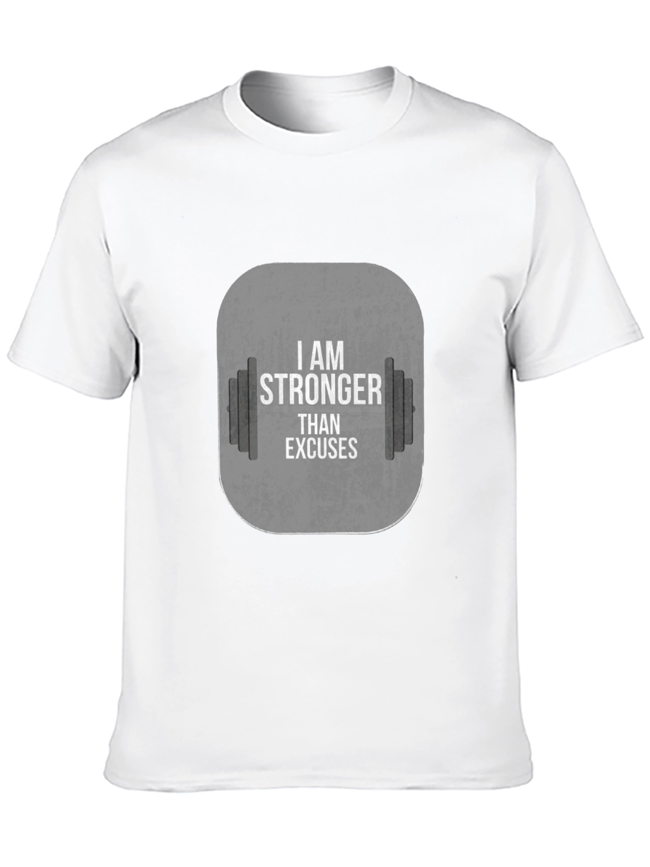 I Am Stronger Than Excuses Black Gym T-Shirt