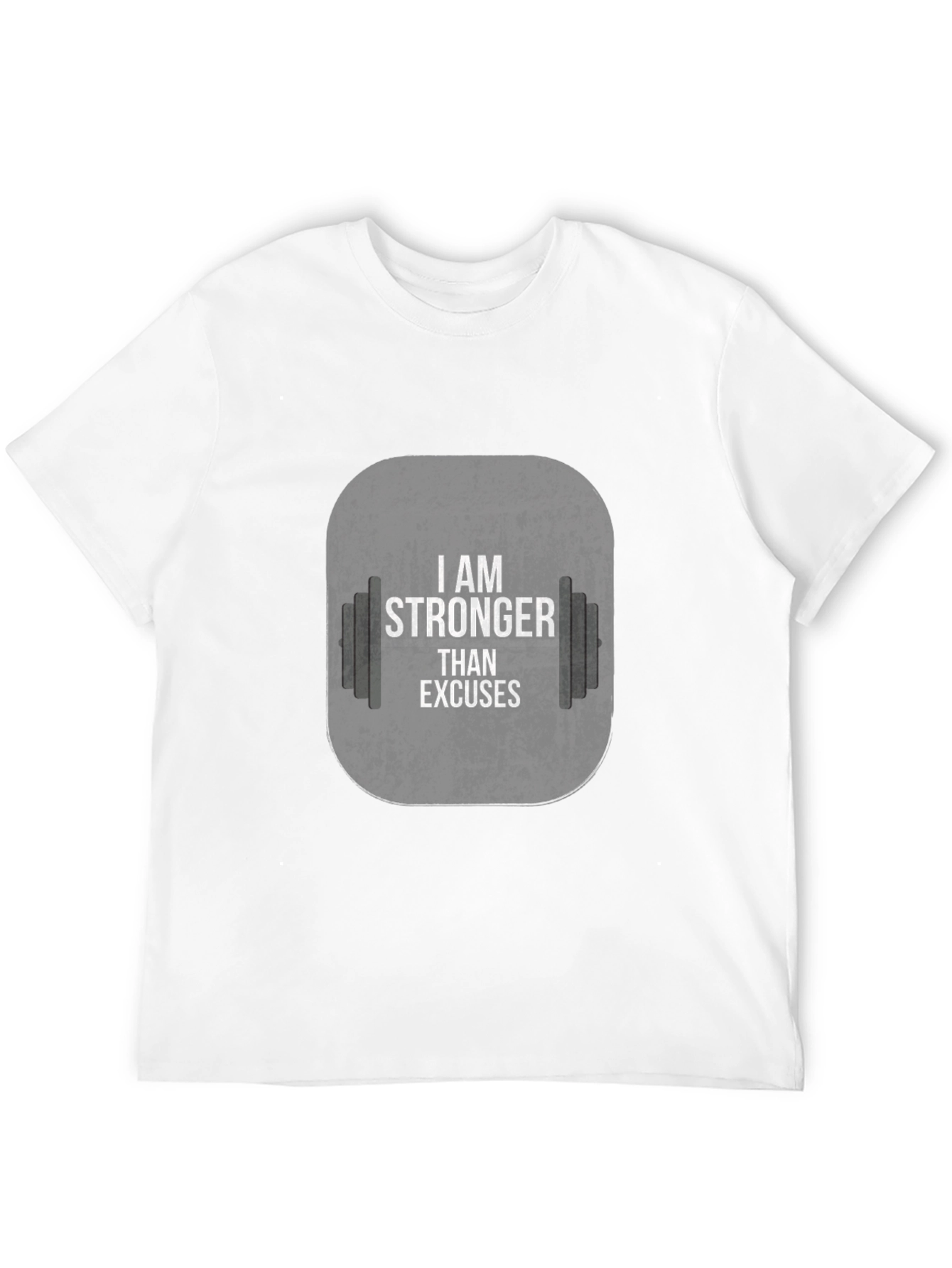 I Am Stronger Than Excuses Black Gym T-Shirt