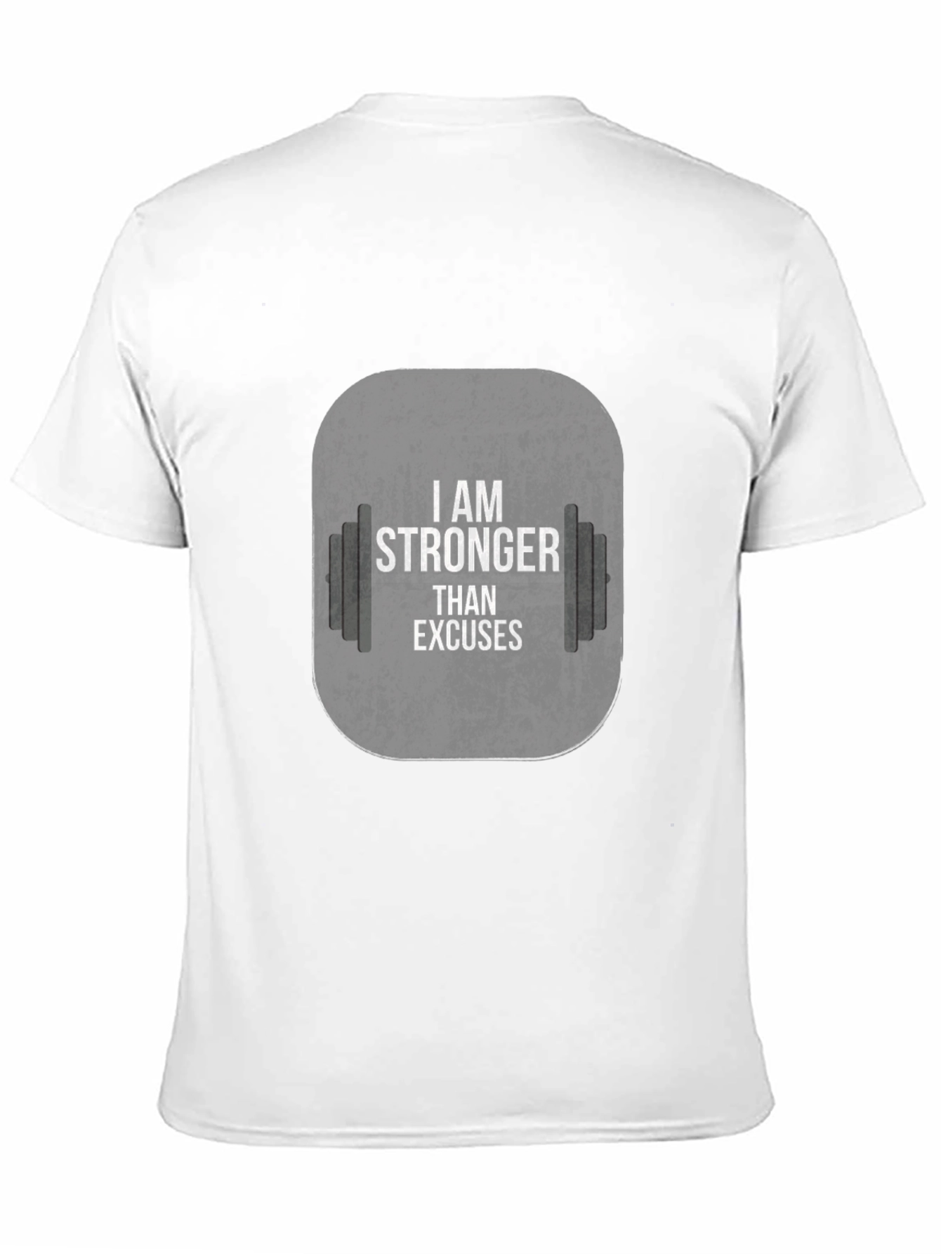 I Am Stronger Than Excuses Black Gym T-Shirt