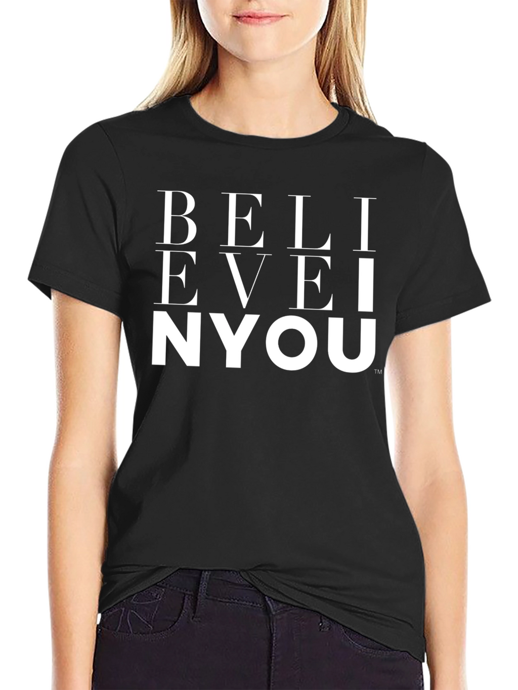 Believe In You Graphic Tee - Black