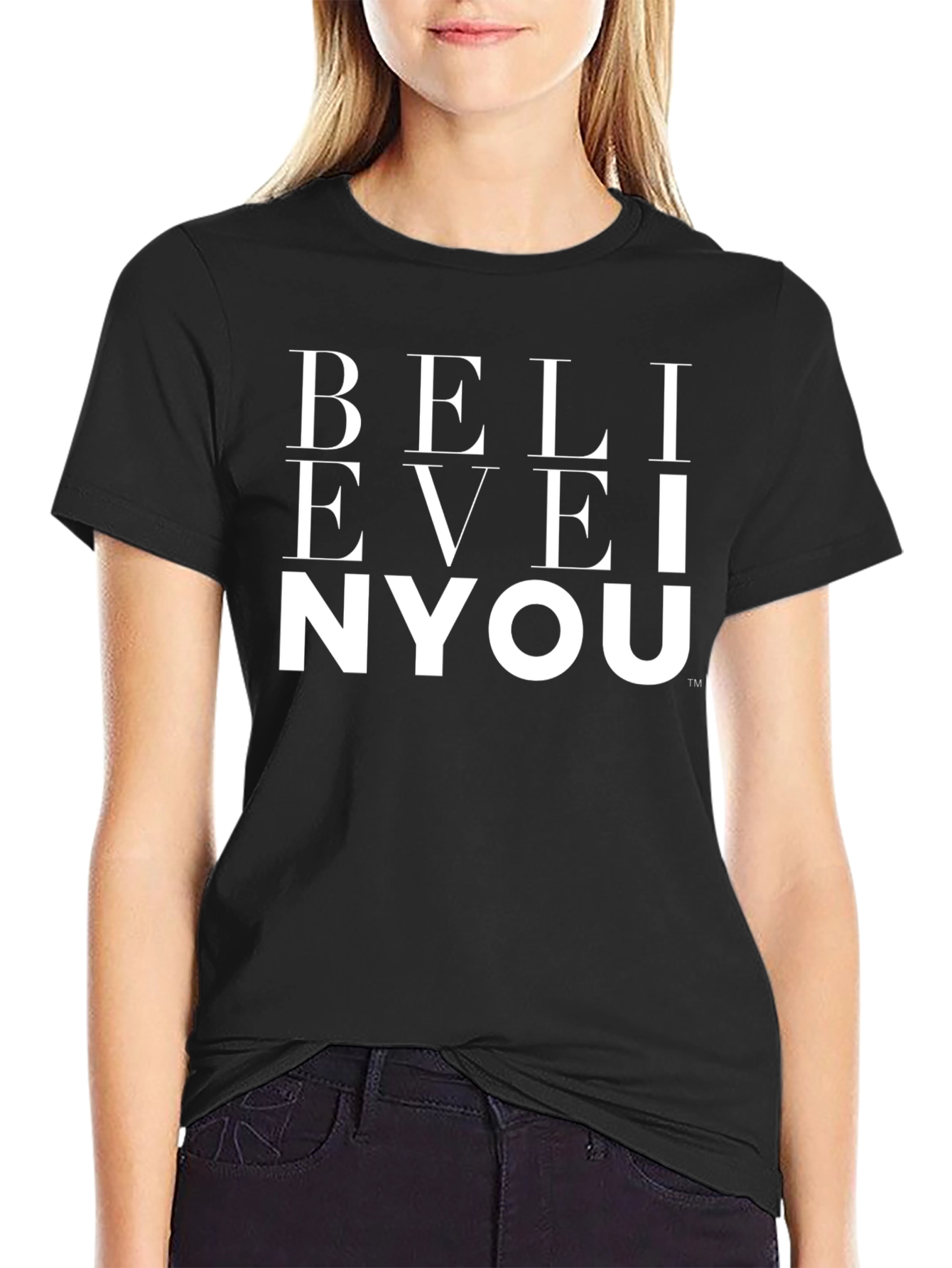 Believe In You Graphic Tee - Black