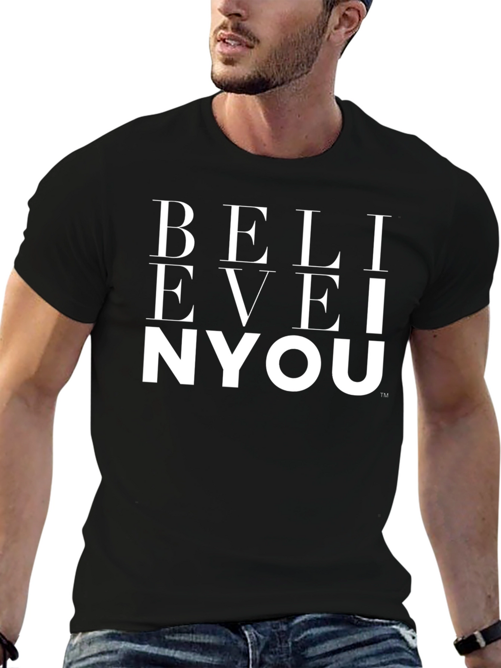 Believe In You Graphic Tee - Black