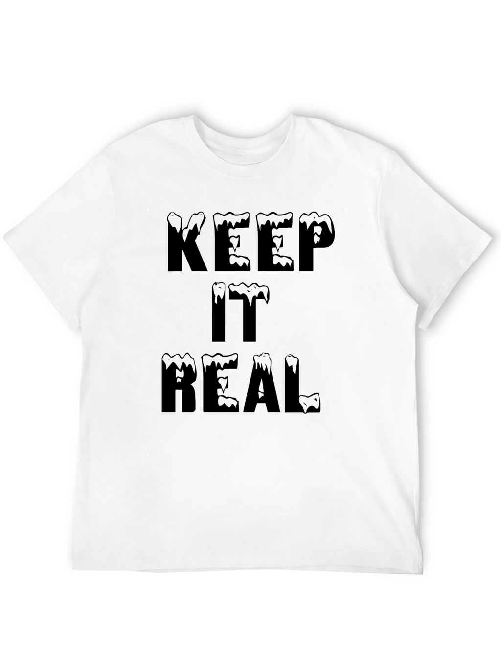 Keep It Real Black Graphic Tee - Mens Fashion
