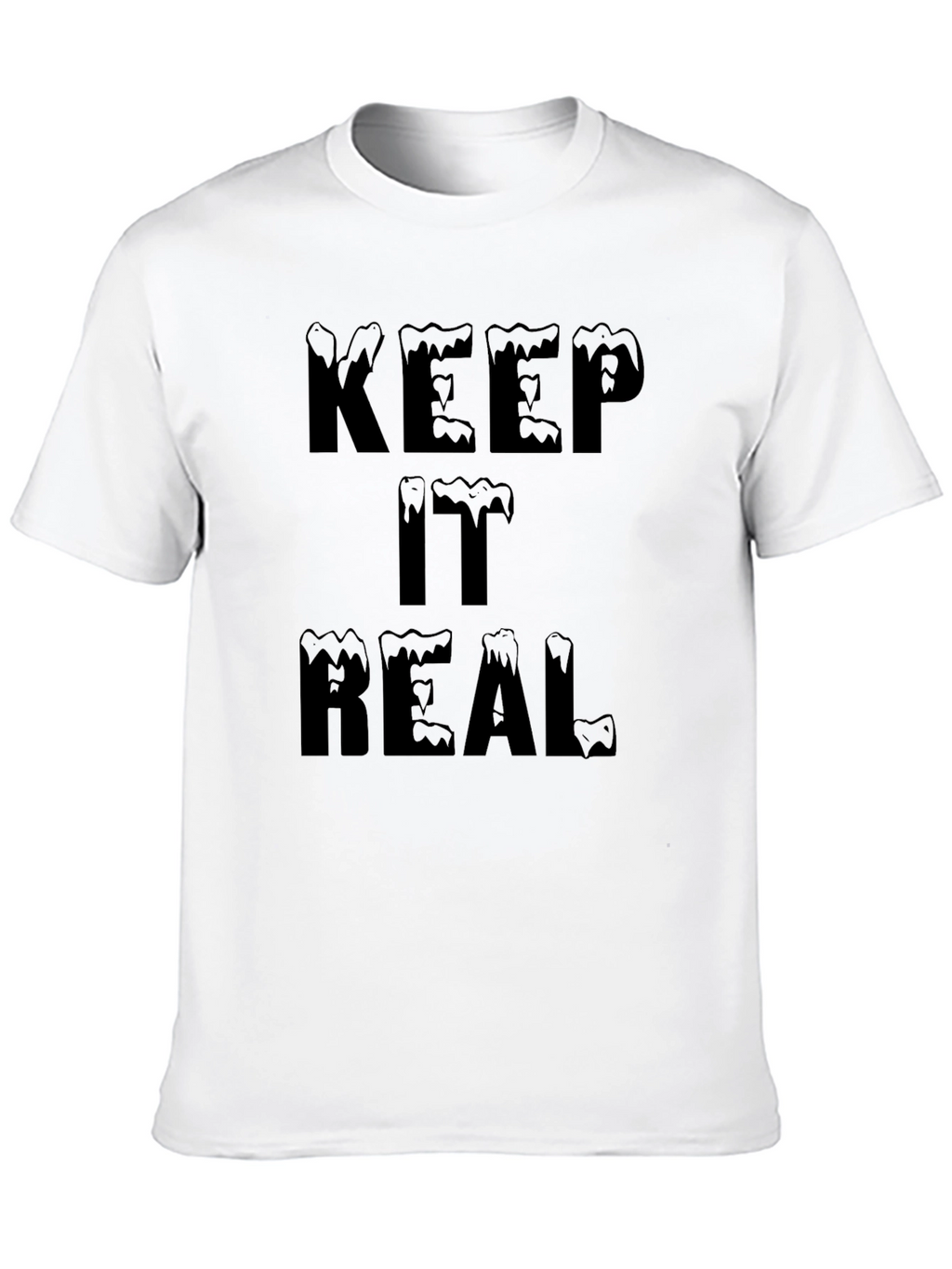 Keep It Real Black Graphic Tee - Mens Fashion