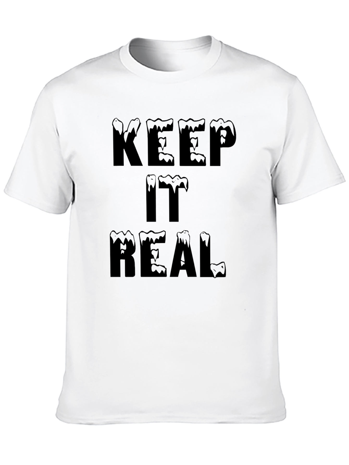 Keep It Real Black Graphic Tee - Mens Fashion