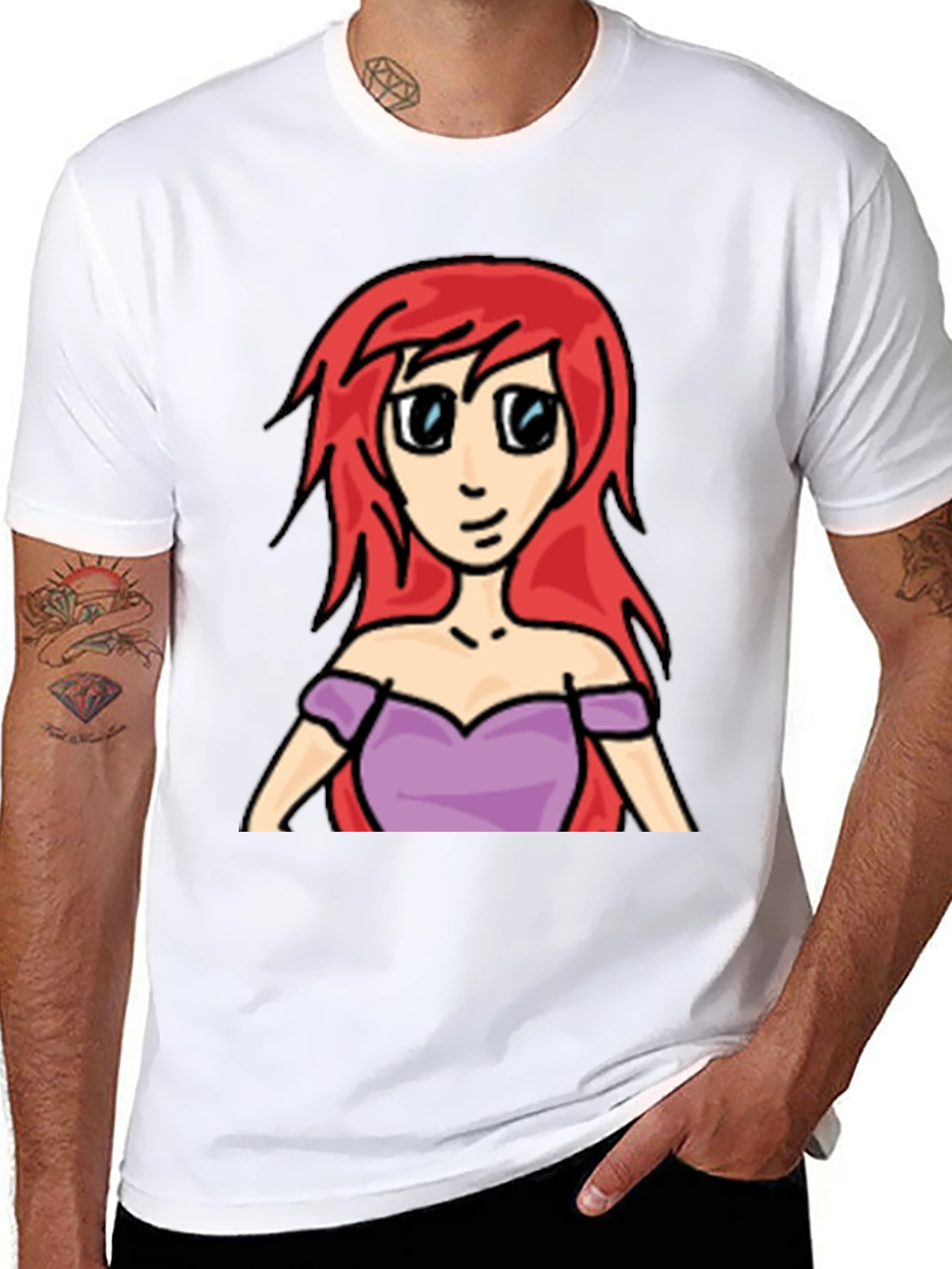 Cartoon Ariel T-Shirt - Redhead Princess Tee