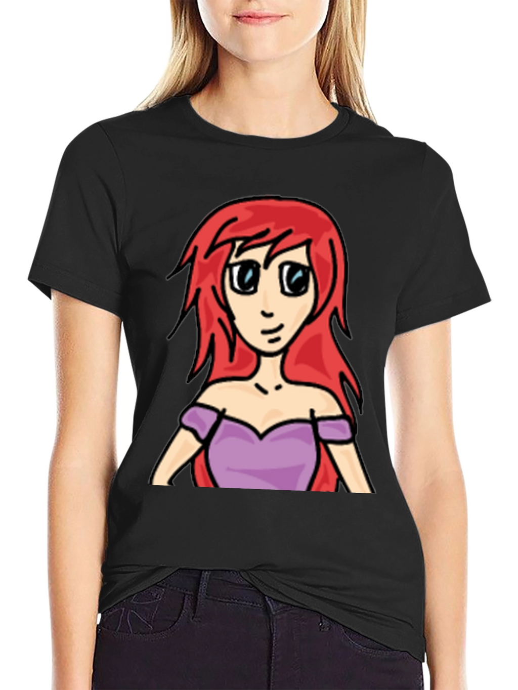 Cartoon Ariel T-Shirt - Redhead Princess Tee