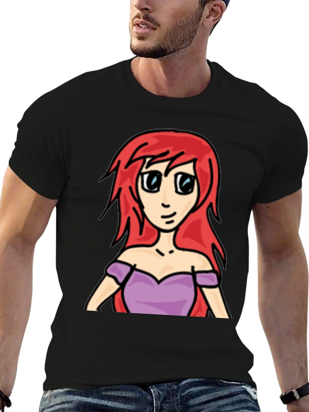 Cartoon Ariel T-Shirt - Redhead Princess Tee