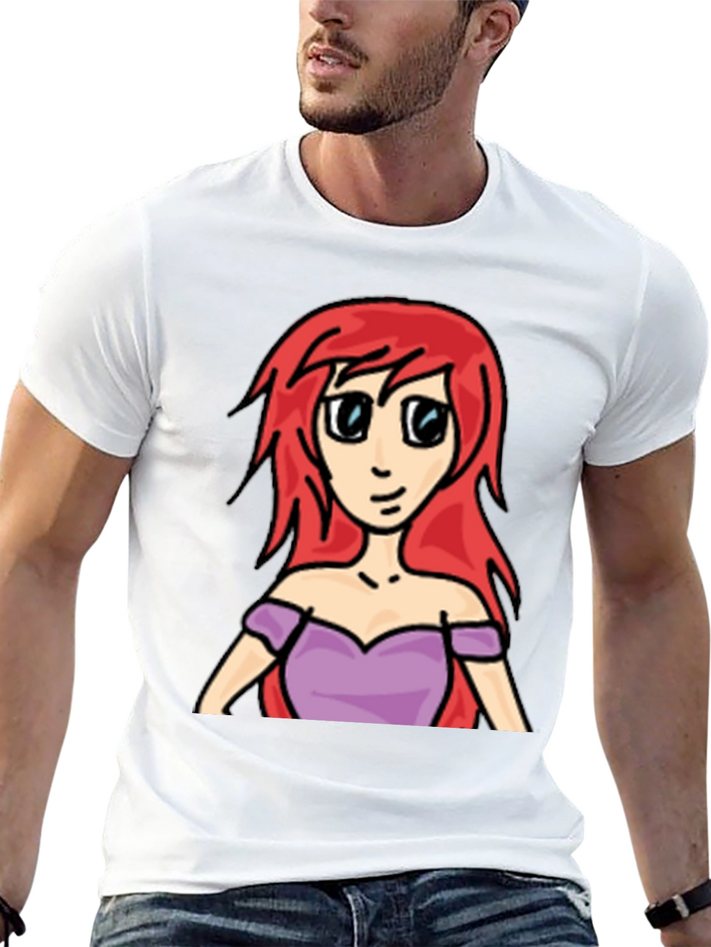 Cartoon Ariel T-Shirt - Redhead Princess Tee