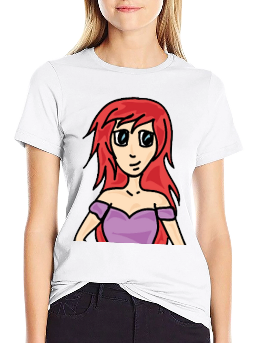 Cartoon Ariel T-Shirt - Redhead Princess Tee