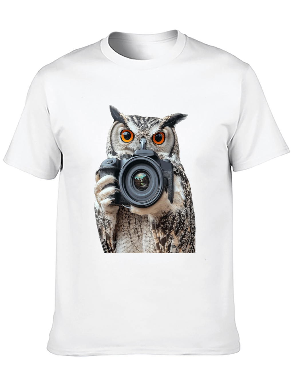 Owl Photographer Graphic Tee - Mens Black T-Shirt
