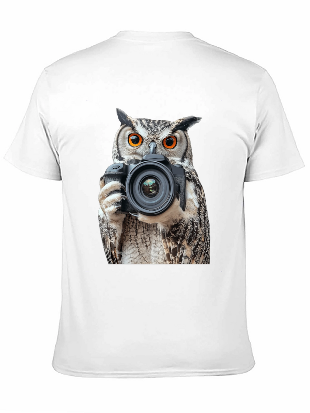 Owl Photographer Graphic Tee - Mens Black T-Shirt