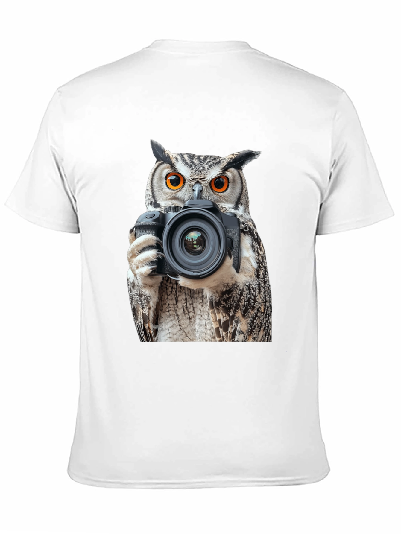 Owl Photographer Graphic Tee - Mens Black T-Shirt
