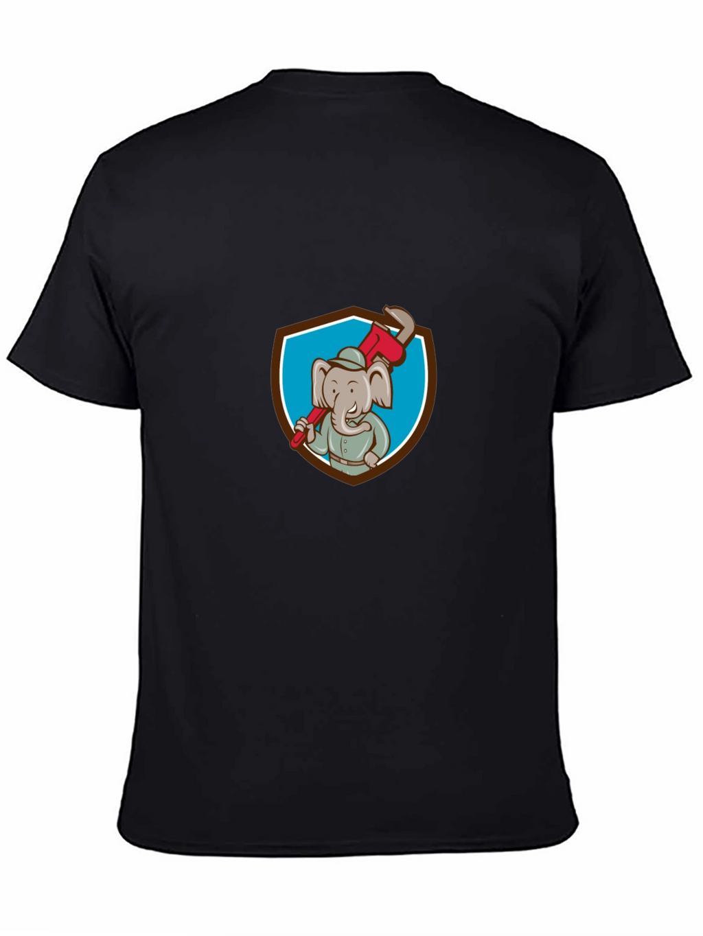 Elephant Plumber Cartoon Graphic T-Shirt