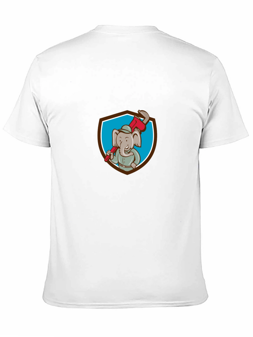 Elephant Plumber Cartoon Graphic T-Shirt