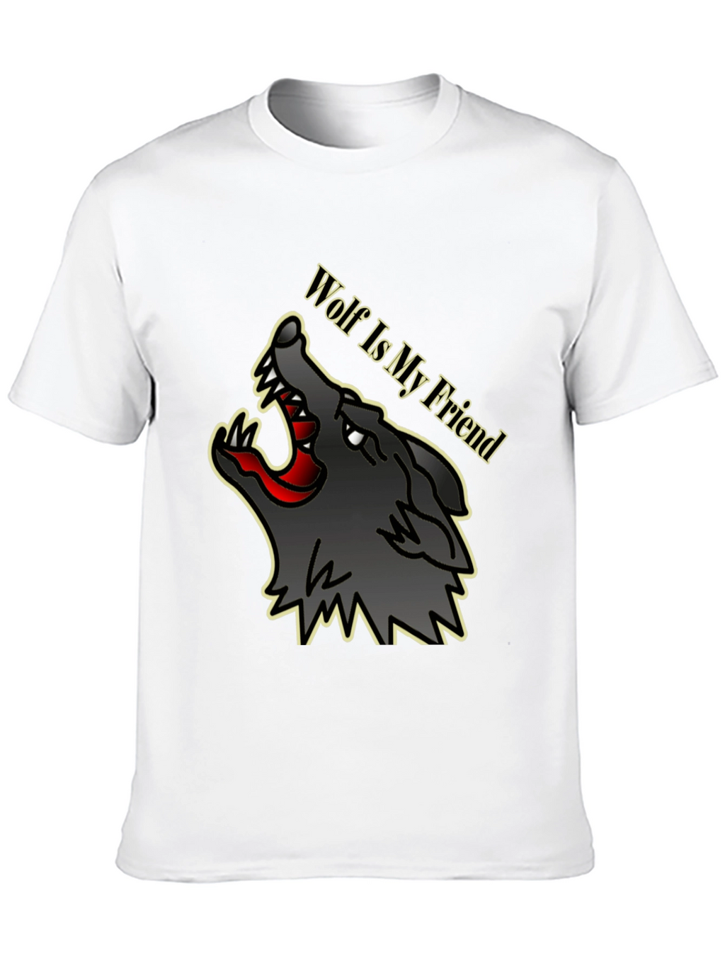 Wolf Is My Friend Graphic Tee - Black