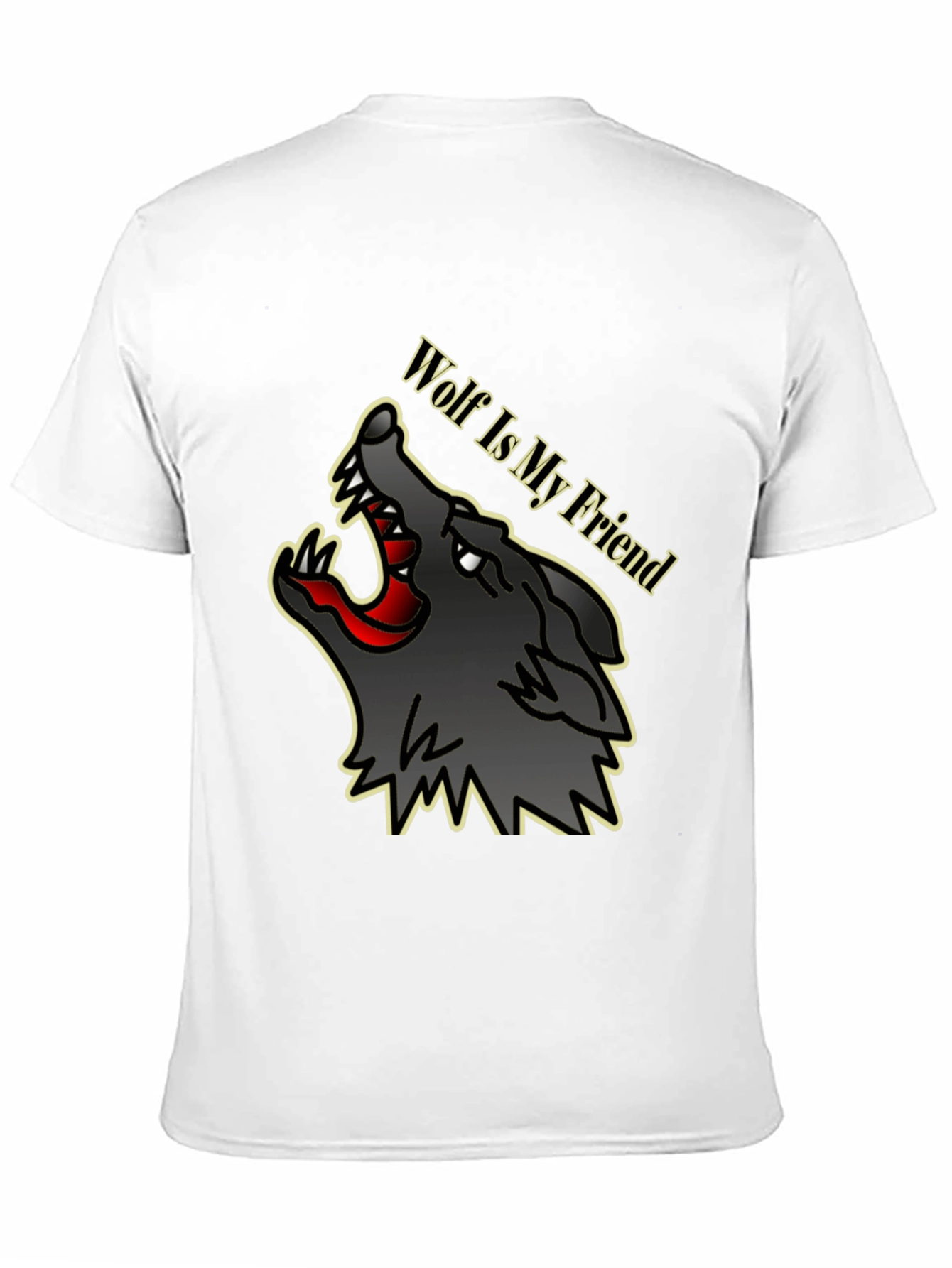 Wolf Is My Friend Graphic Tee - Black