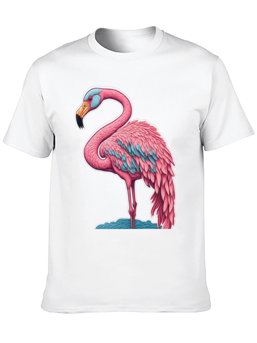 Flamingo Graphic Tee - Black Cotton