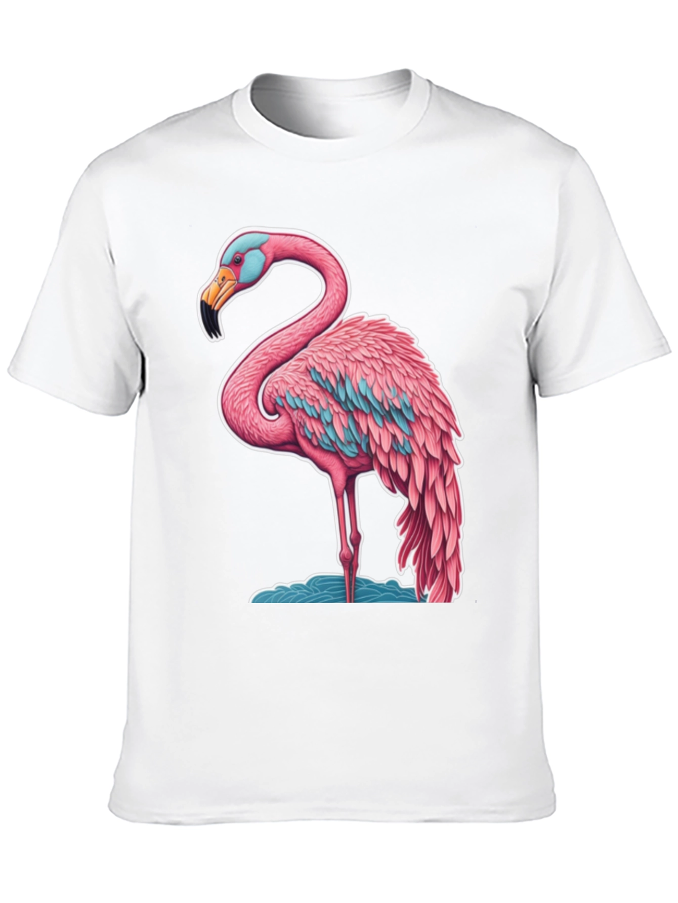 Flamingo Graphic Tee - Black Cotton