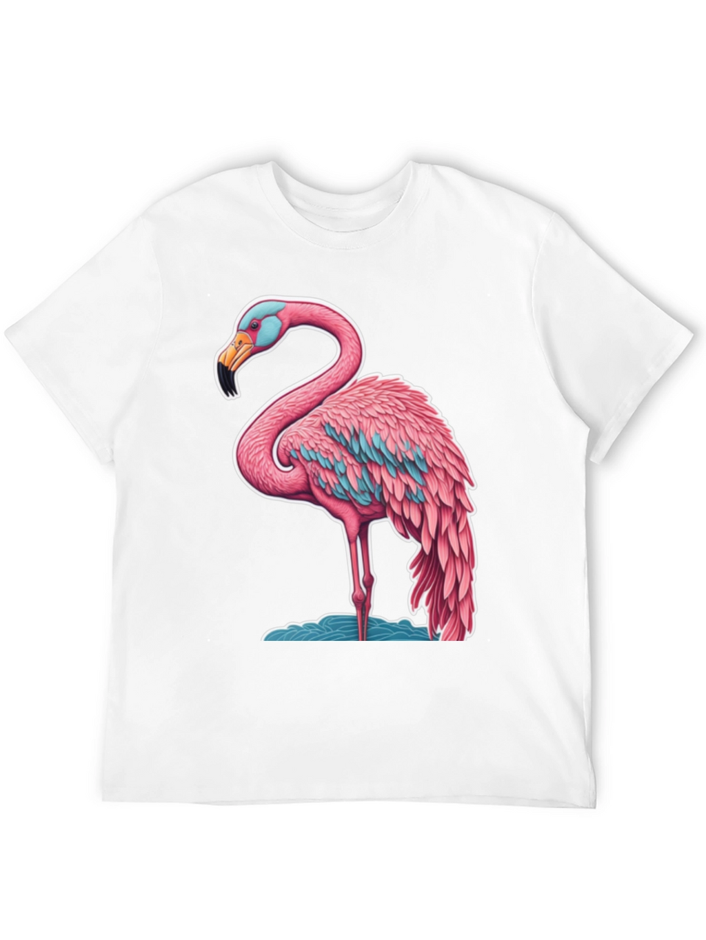 Flamingo Graphic Tee - Black Cotton