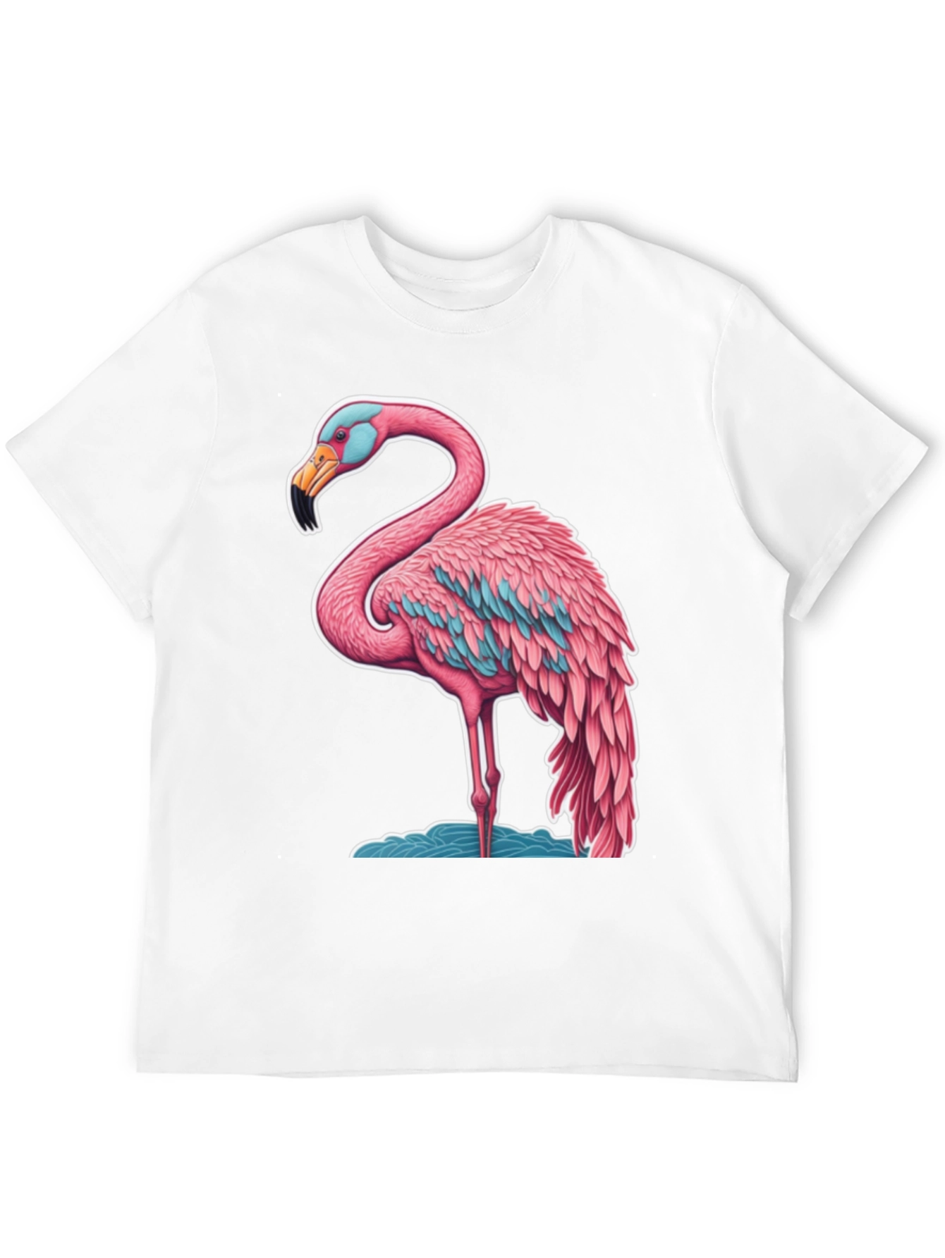 Flamingo Graphic Tee - Black Cotton