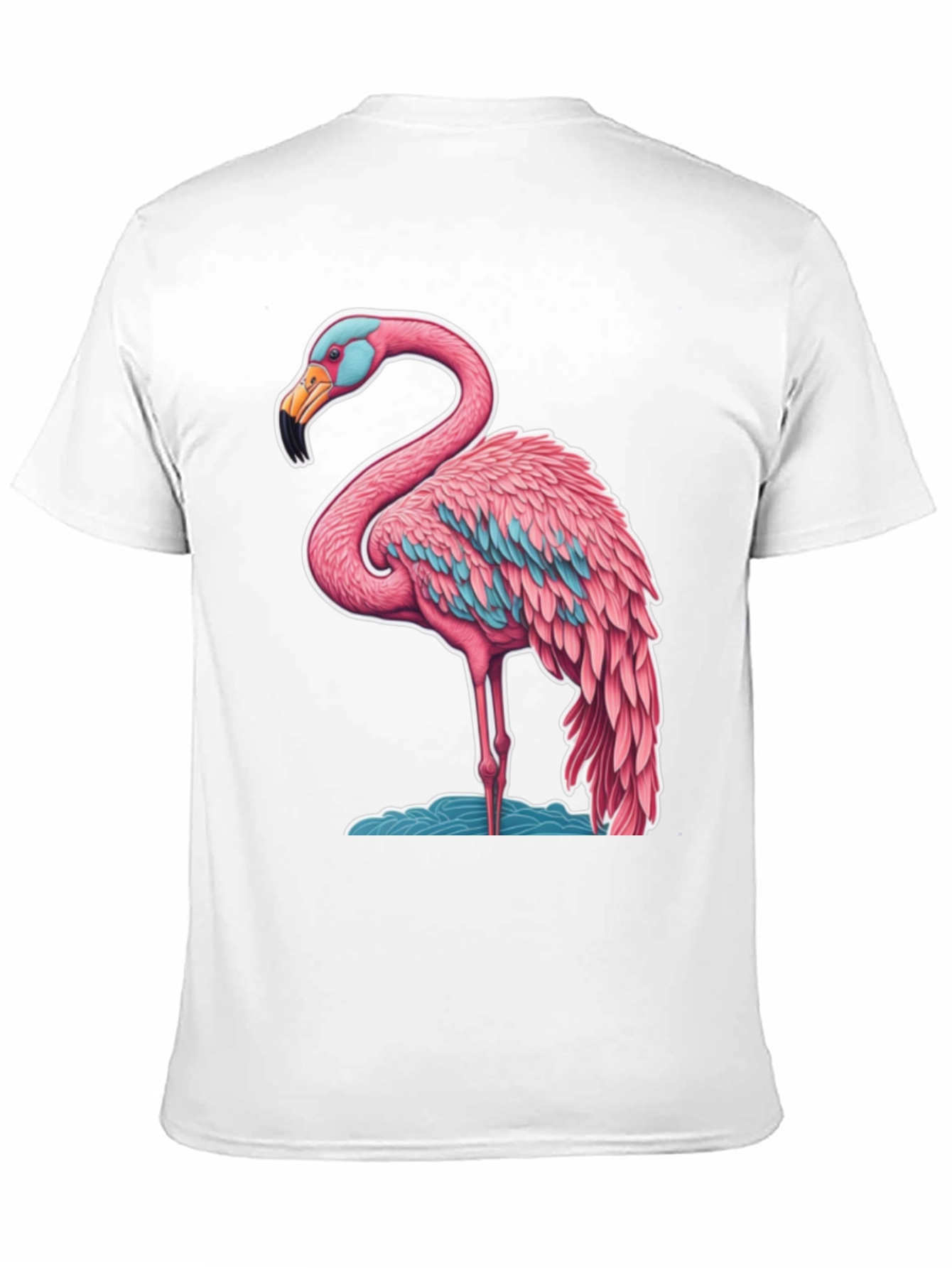 Flamingo Graphic Tee - Black Cotton