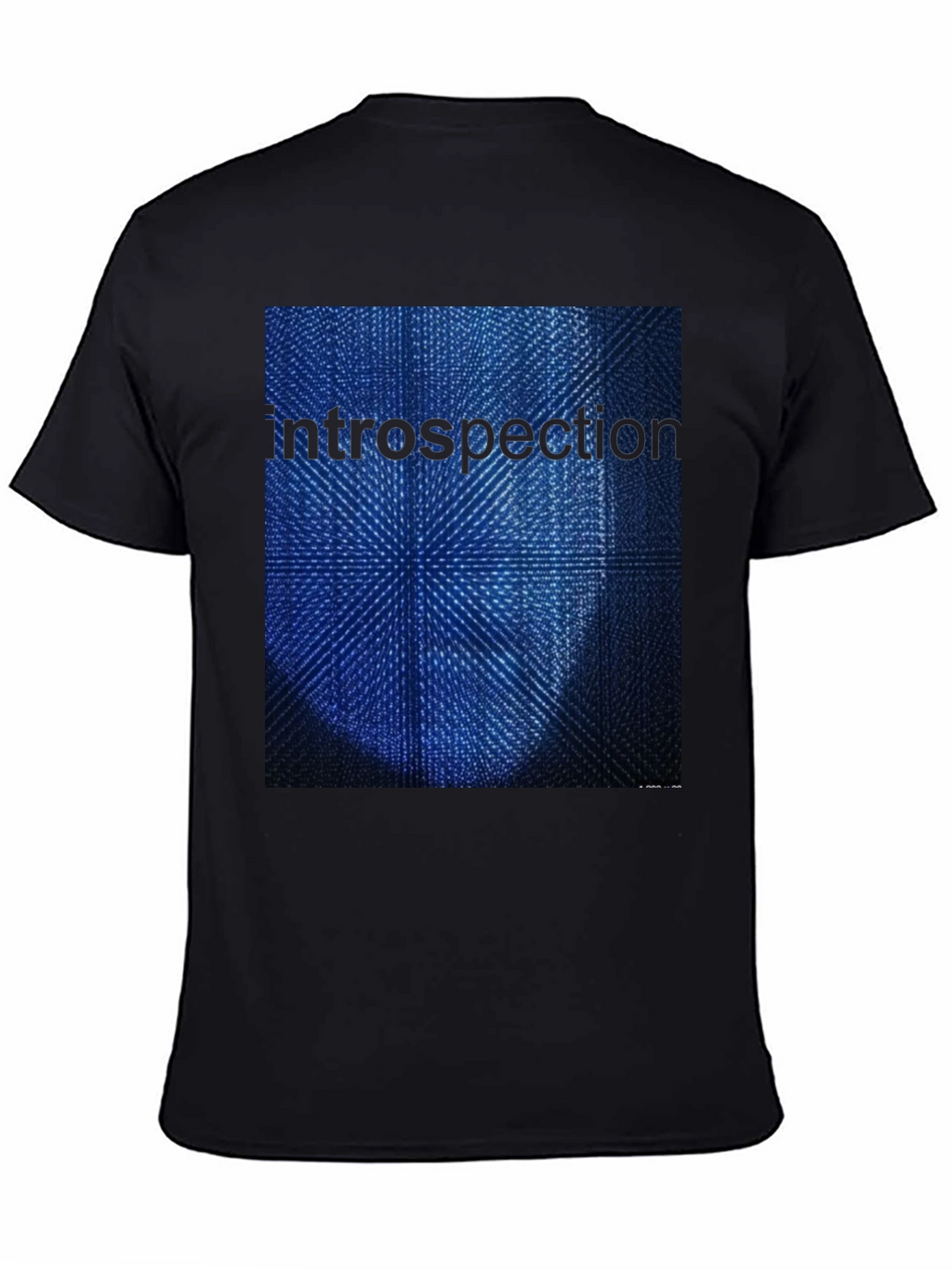 Introspection Graphic Print Black T-Shirt