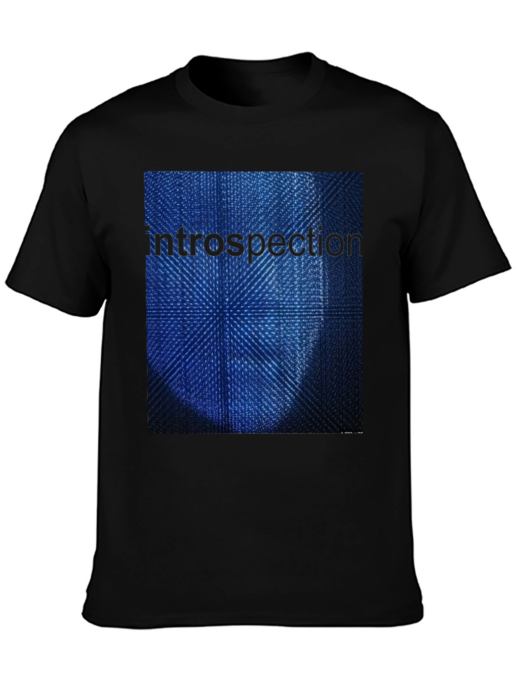 Introspection Graphic Print Black T-Shirt