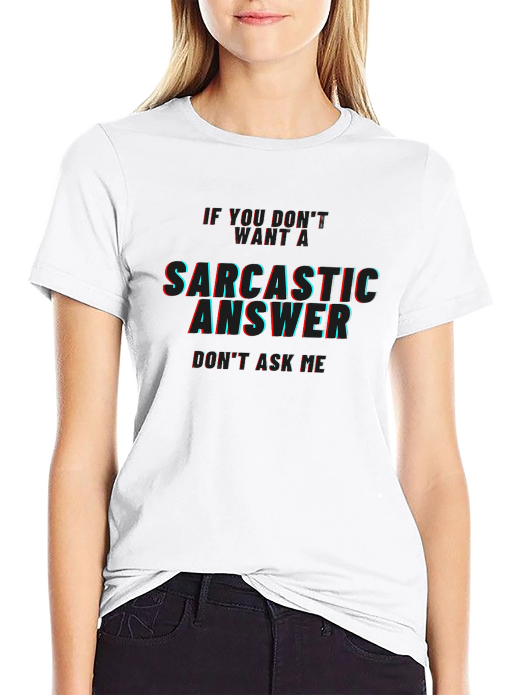Sarcastic Answer Mens Black T-Shirt