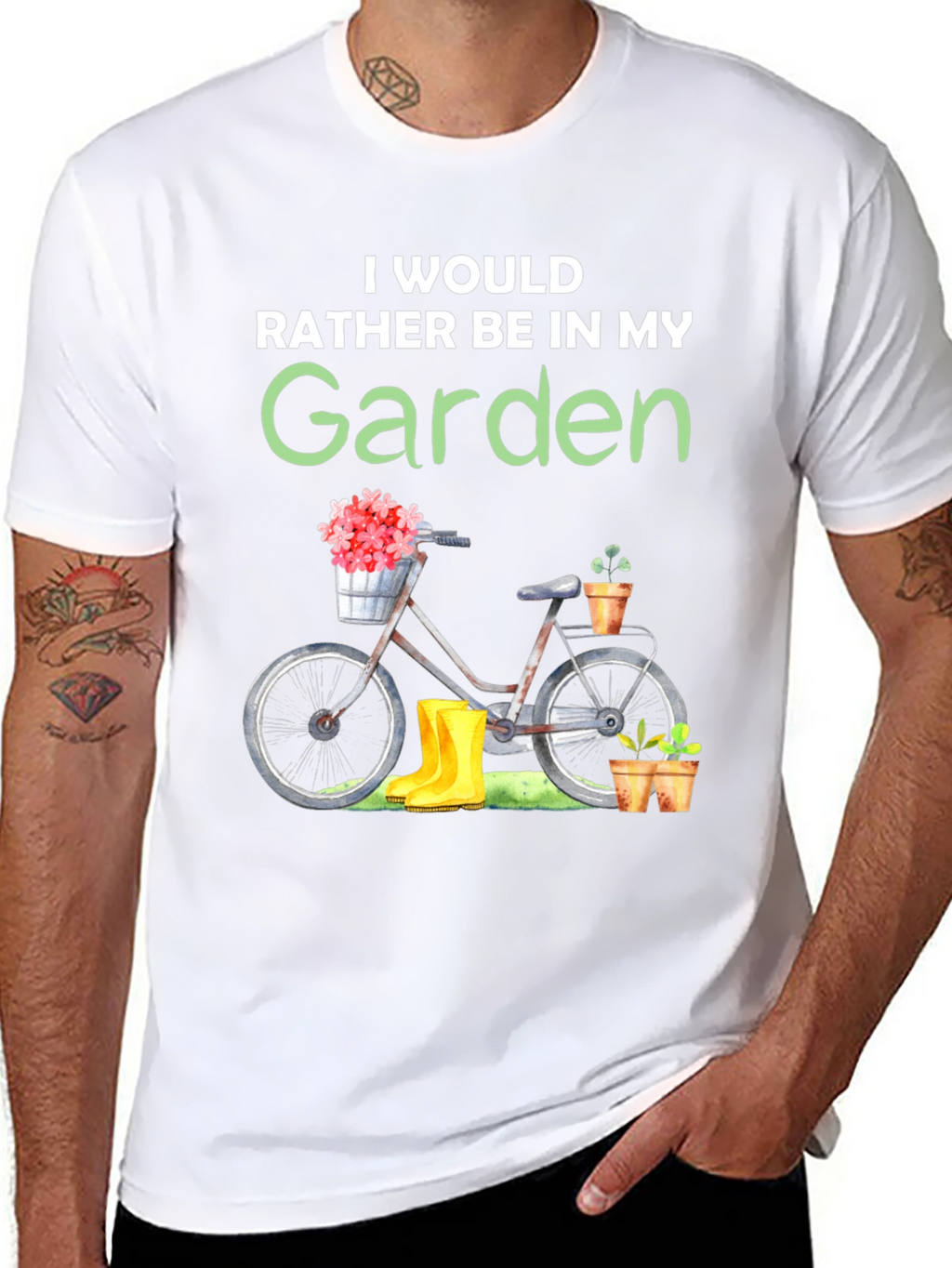 Gardening T-Shirt - Id Rather Be In My Garden
