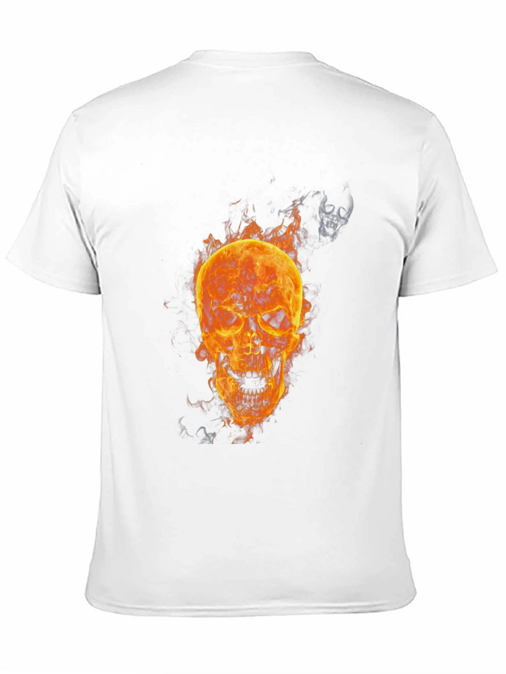 Flaming Skull Graphic T-Shirt - Mens Black Tee