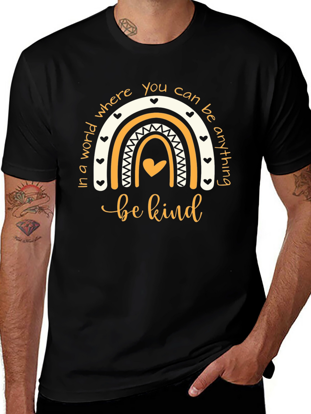 Be Kind Rainbow Graphic T-Shirt