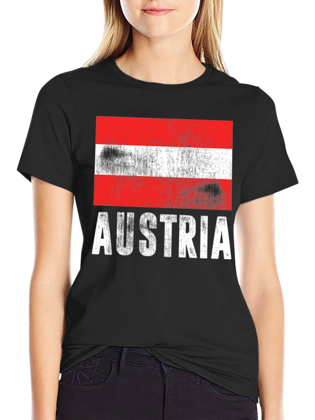 Austria Flag T-Shirt - Distressed Design