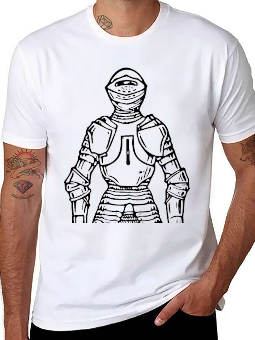 Medieval Knight T-Shirt - Black Graphic Tee