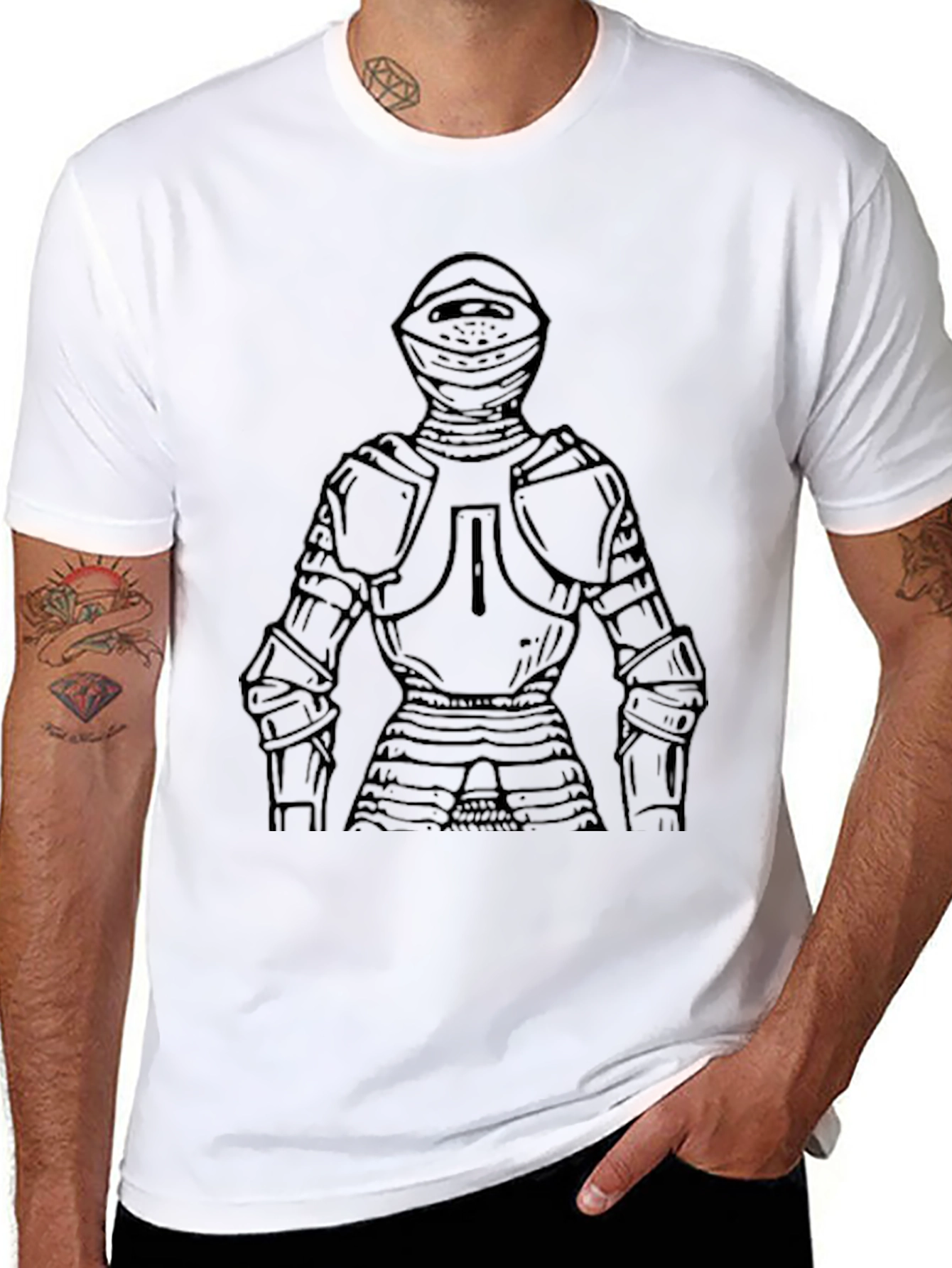 Medieval Knight T-Shirt - Black Graphic Tee
