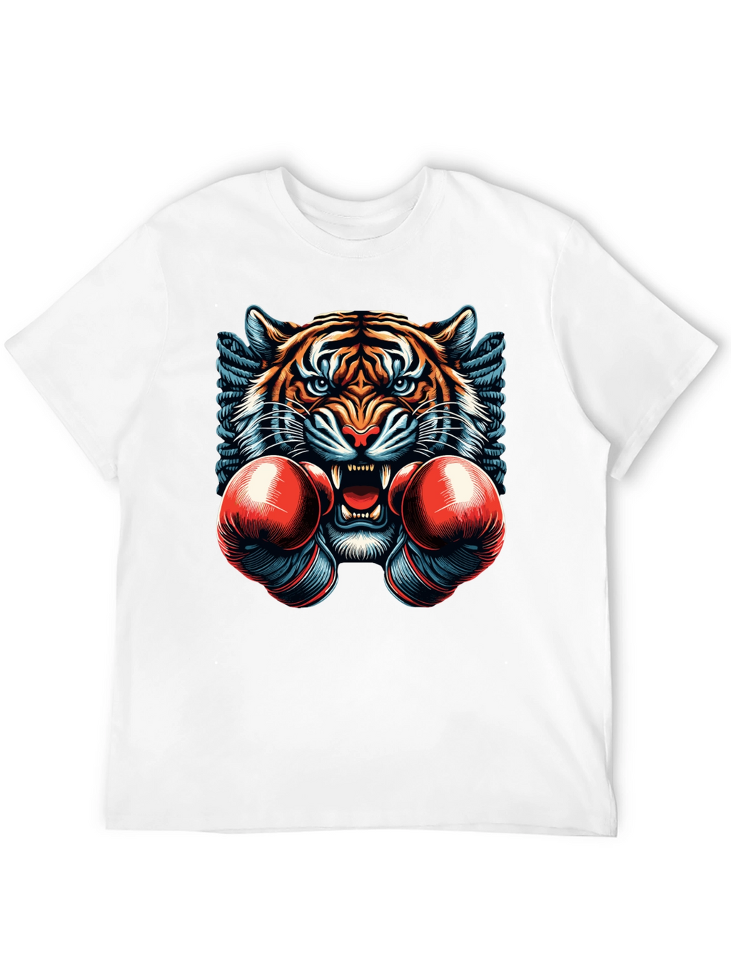 Tiger Boxer Graphic Tee - Mens Black T-Shirt