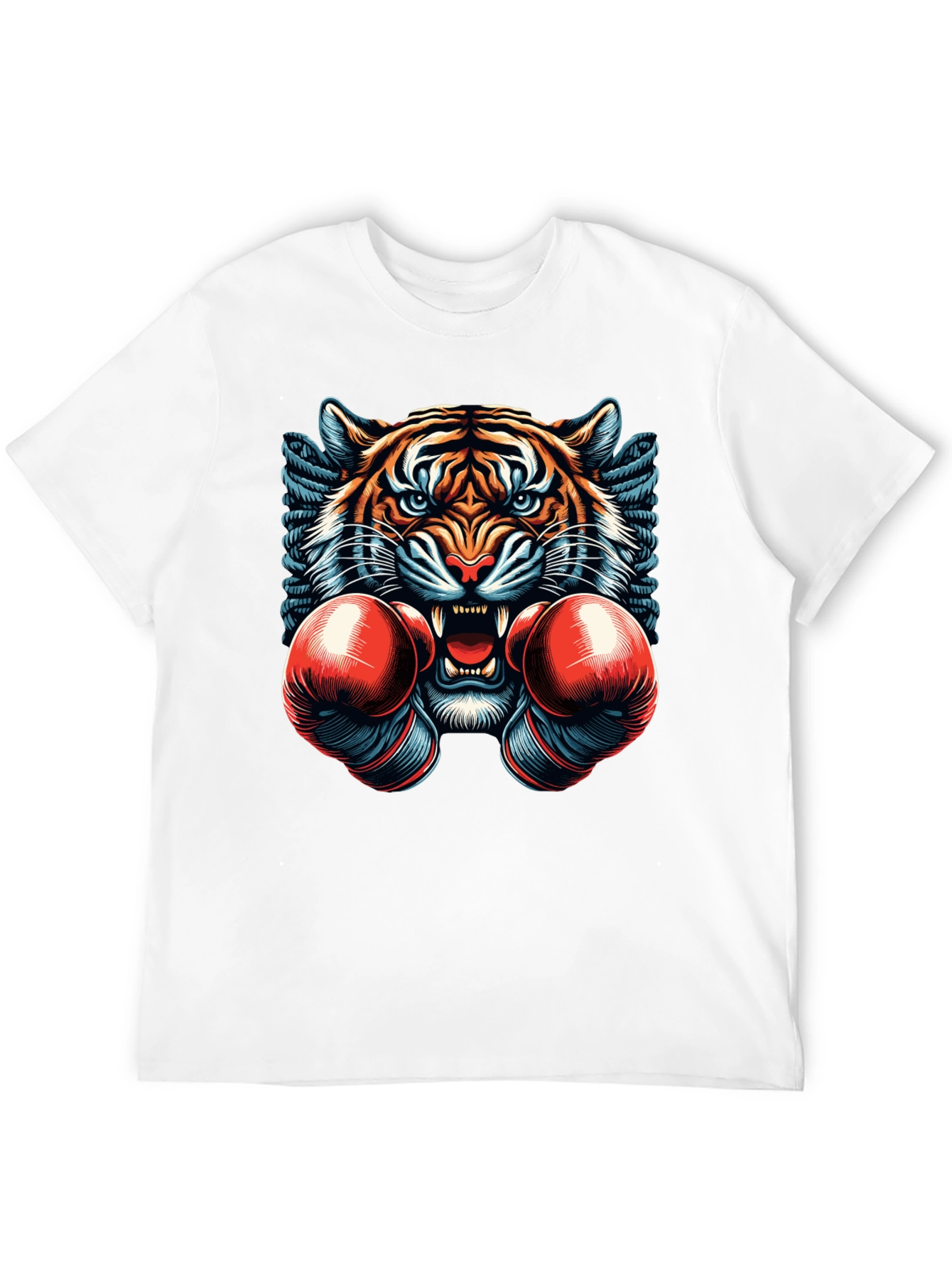 Tiger Boxer Graphic Tee - Mens Black T-Shirt