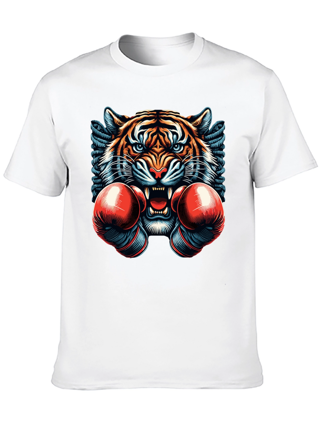 Tiger Boxer Graphic Tee - Mens Black T-Shirt