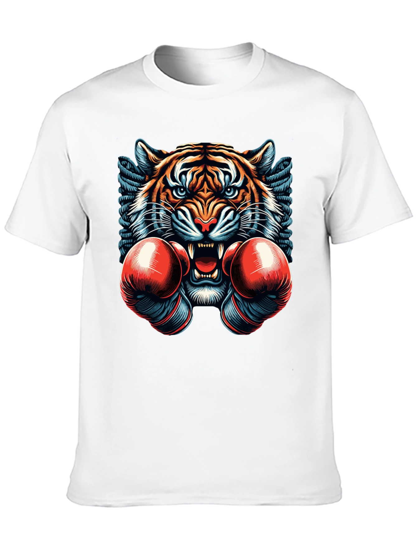 Tiger Boxer Graphic Tee - Mens Black T-Shirt