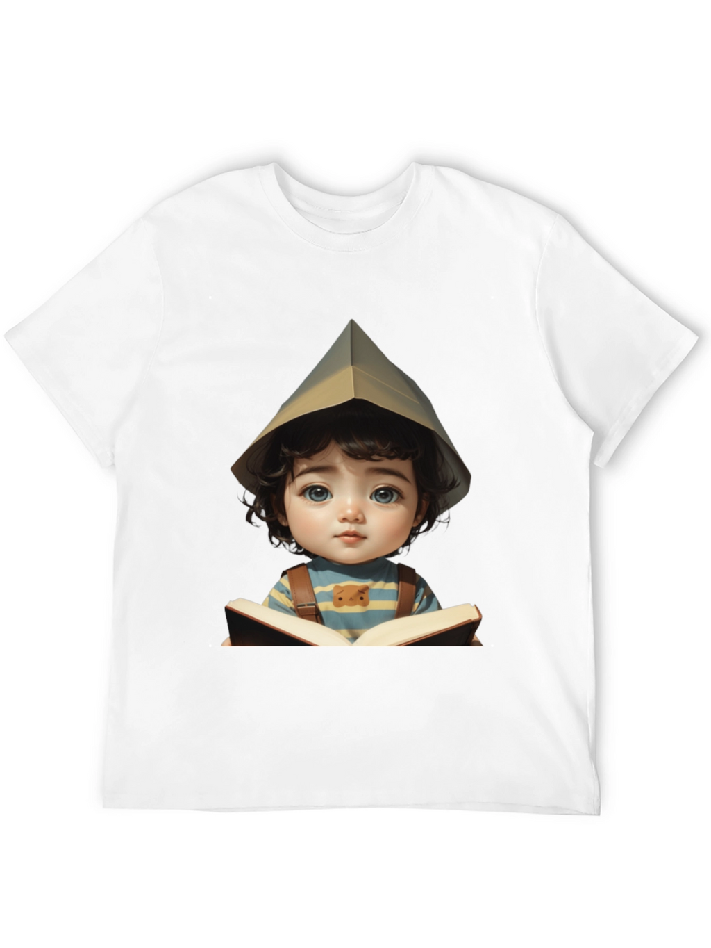 Charming Kid Reading Book Graphic Tee