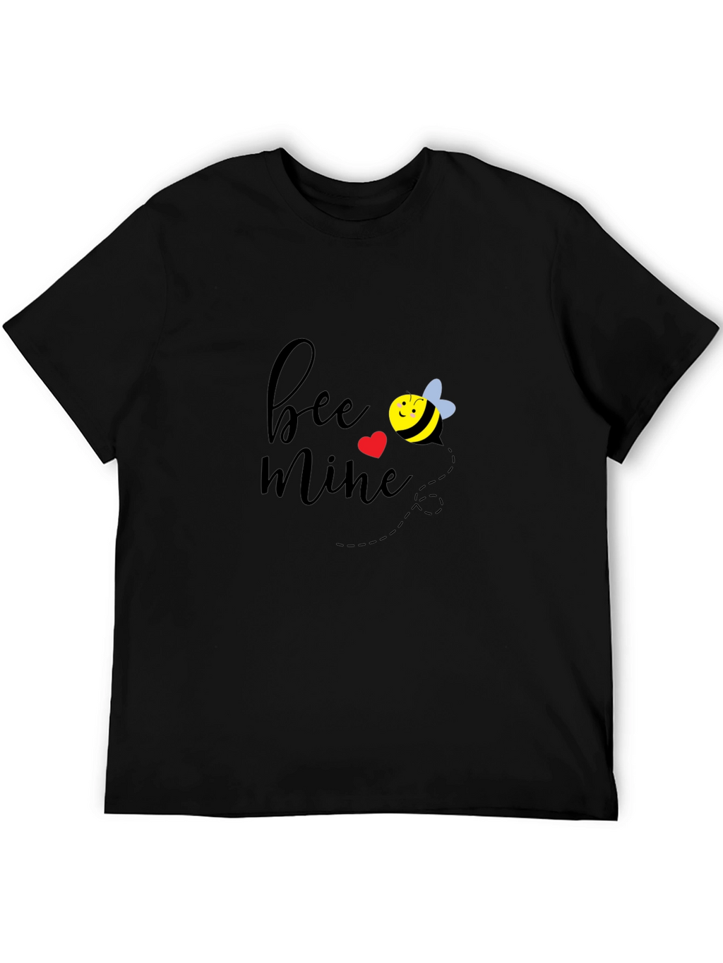 Bee Mine Valentines Day Black T-Shirt
