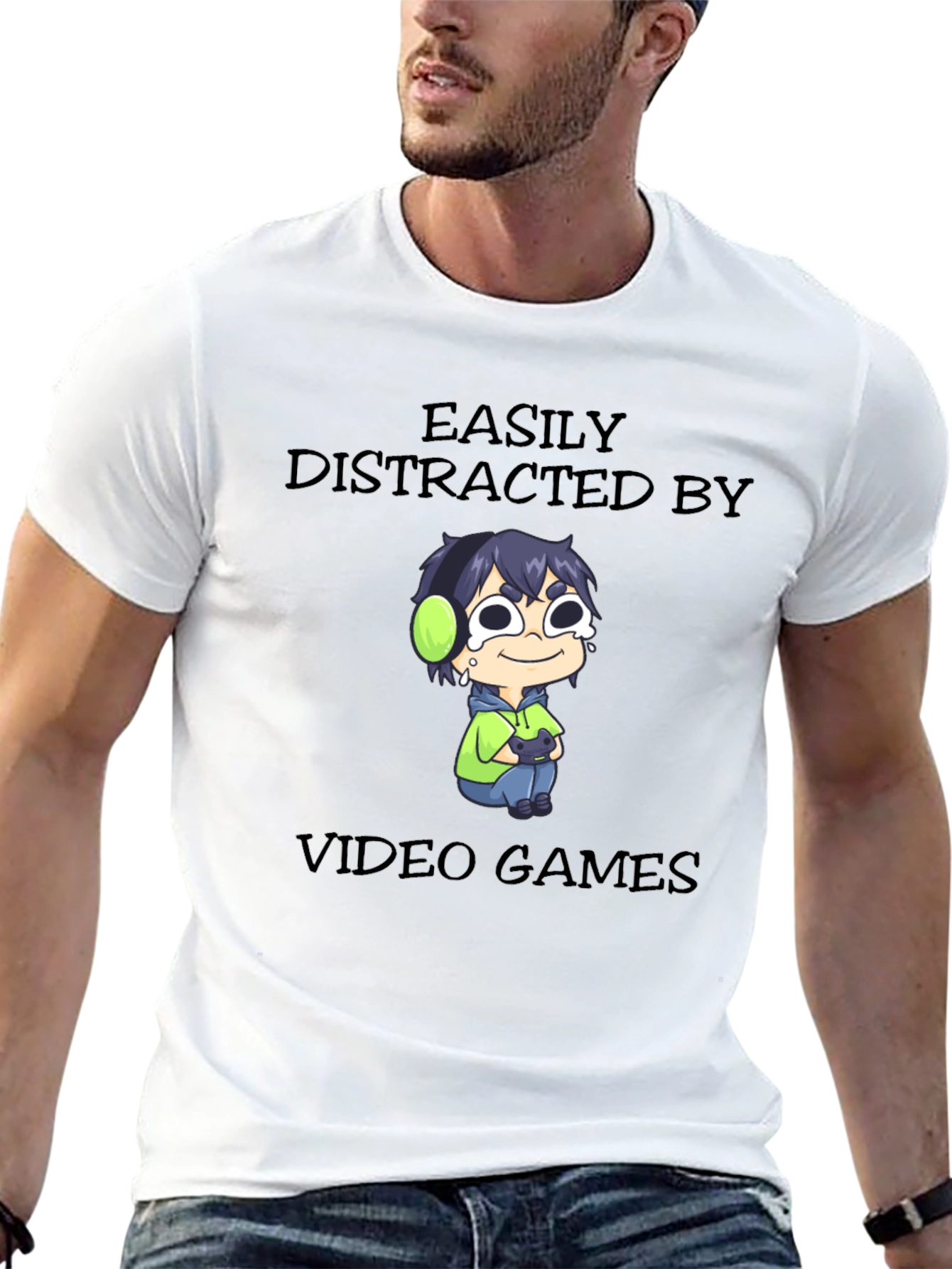 Easily Distracted by Video Games Graphic T-Shirt