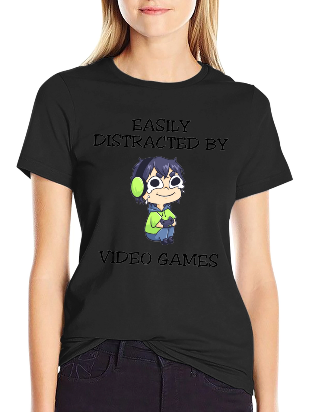 Easily Distracted by Video Games Graphic T-Shirt