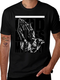 God Bless My Family Graphic Tee - Black