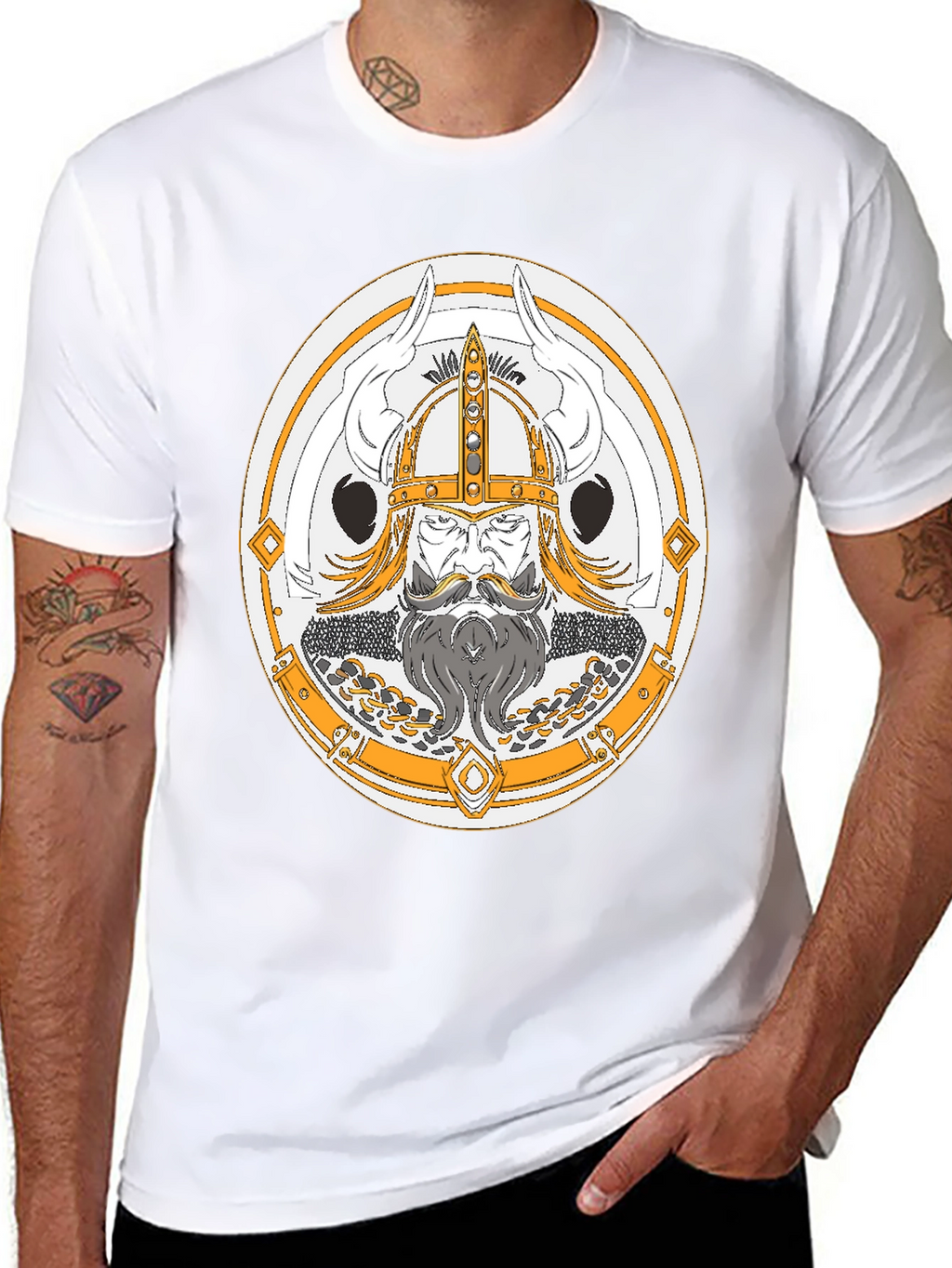 Viking Graphic Tee - Norse Warrior T-Shirt