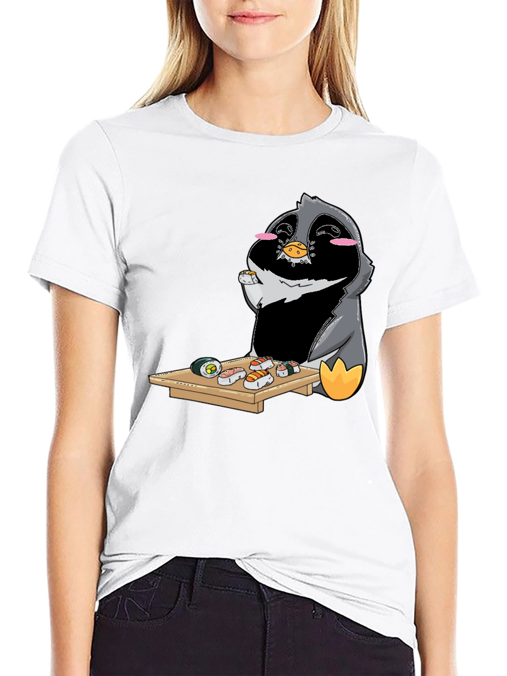 Sushi Penguin Graphic Tee