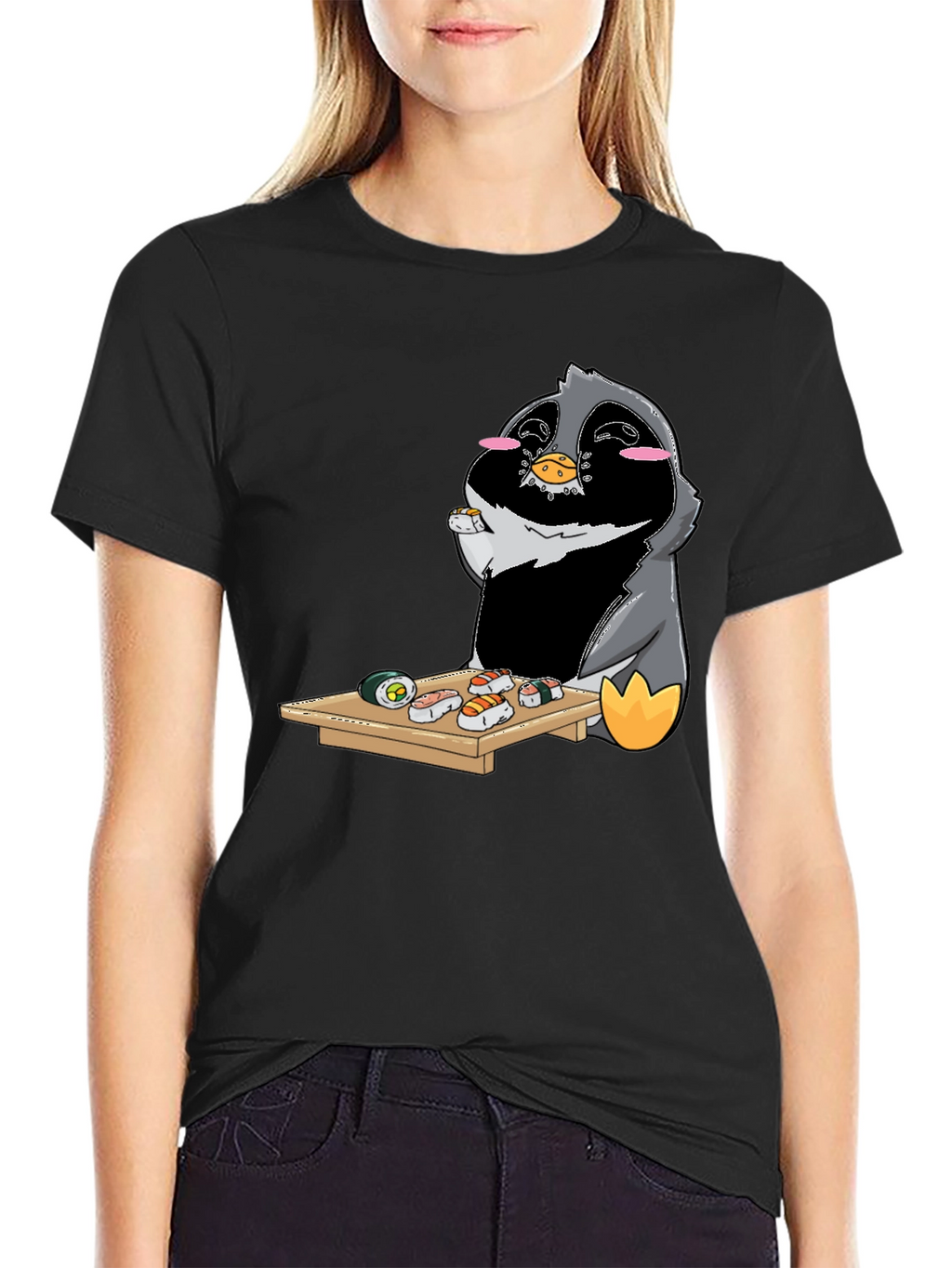 Sushi Penguin Graphic Tee